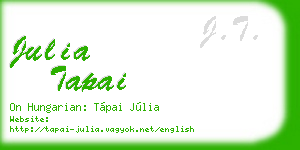 julia tapai business card